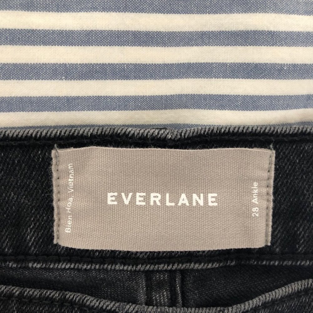 Everlane High Rise Skinny Jeans (washed black)